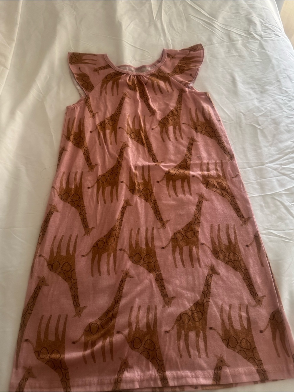Flutter sleeve girls nightgown